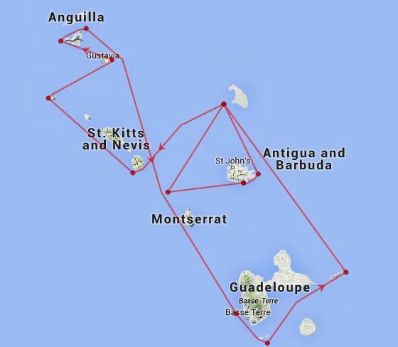 Track for the Caribbean 600
